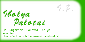 ibolya palotai business card